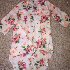 Floral chiffon cardigan
